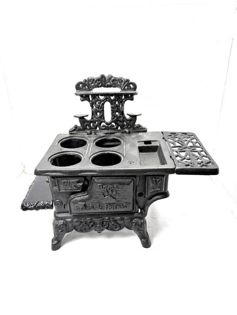 Vintage Boyds Bears & Friends Cast Iron Miniature Stove Collectible Decor
